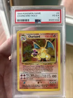 1999 Vintage Pokemon Game Charizard Holo PSA 4 VG-EX Base Set Unlimited #4/102 - Image 1