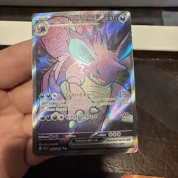 Pokemon Team Rocket's Nidoking ex Ultra Rare SV10: Destined Rivals 216/182 NM - Image 3