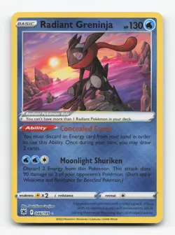 Pokemon TCG - Radiant Greninja 046/189 Near Mint Radiant Rare Astral Radiance - Image 1