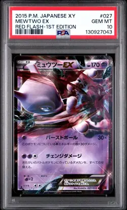Pokemon Japanese Mewtwo EX 027/059 Red Flash XY8 1st Edition PSA 10 GEM MINT - Image 1