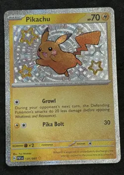 Pikachu 131/091 Paldean Fates Baby Shiny Holo Pokemon 🔥🔥 - Image 1