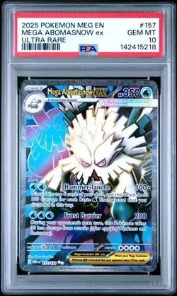 2025 Mega Abomasnow ex 157/132 Ultra Rare Pokemon Mega Evolution - PSA 10 - Image 1