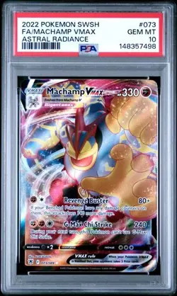 Pokemon TCG: Machamp VMAX 073/189 - Swsh10: Astral Radiance Holo - PSA 10 - Image 1