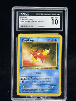 Magikarp #47 1st Edition Team Rocket 2000 Pokemon CGC 10 💦 - Image 1