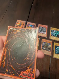 Vintage Lot 9 Yu-Gi-Oh Cards 1st Limited & Unlimited Ed. Damaged - LP Blue Eyes - Image 3