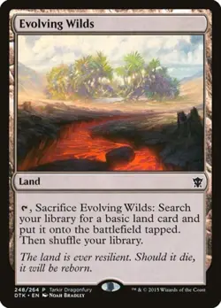 Evolving Wilds - Light Play MTG Promos: Tarkir Dragonfury - Image 1