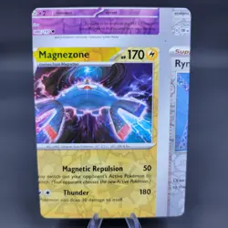 Pokemon TCG NFC Error Miscut Magnezone 065/197 Reverse Holo Obsidian Flames - Image 1