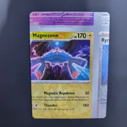 Pokemon TCG NFC Error Miscut Magnezone 065/197 Reverse Holo Obsidian Flames - Image 3