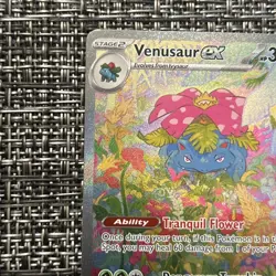 Pokemon Venusaur ex 198/165 Sv: Scarlet & Violet 151 Special Illustration Rare - Image 2