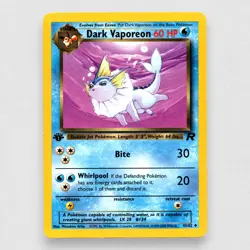 Dark Vaporeon 45/82 Team Rocket 1st Edition Uncommon Pokemon TCG - Image 1