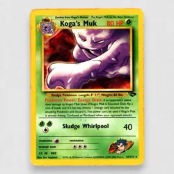 Koga's Muk 026/132 Gym Challenge Unlimited Rare Pokemon TCG MP - Image 1
