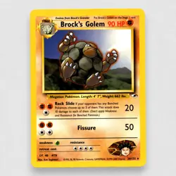 Brock's Golem 020/132 Gym Heroes Unlimited Rare Pokemon TCG NM - Image 1