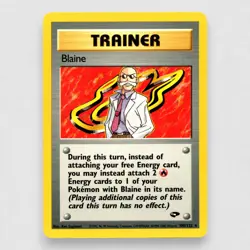 Blaine (100) 100/132 Gym Challenge Unlimited Rare Pokemon TCG - Image 1