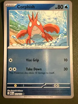 Pokemon TCG Corphish 33/132 Mega Evolution ME1 Reverse Holo NM - Image 1