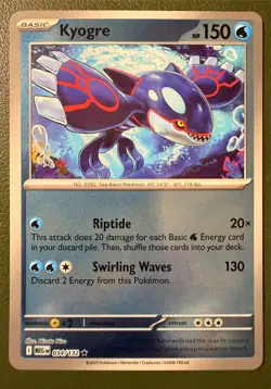 Pokemon TCG Kyogre 34/132 Mega Evolution ME1 Reverse Holo NM - Image 1