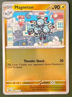 Pokemon TCG Magneton 46/132 Mega Evolution ME1 Reverse Holo NM - Image 1