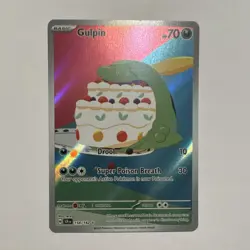 Pokemon TCG Gulpin 154/142 Sv07 Stellar Crown Illustration Rare Holo 70 HP - Image 1