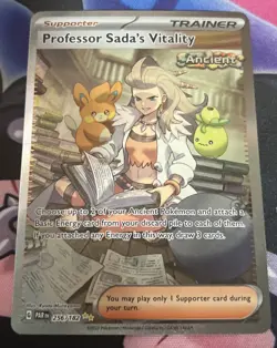 2023 Pokemon Paradox Rift Professor Sada’s Vitality SIR Mint No.256 - Image 1