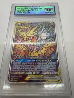 2019 Pokemon Moltres & Zapdos & Articuno Gx Black Star German #SM210 PSA/DSG 10 - Image 2