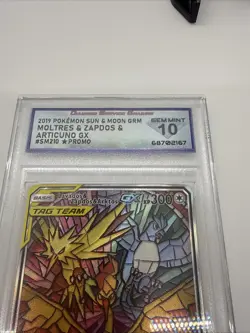 2019 Pokemon Moltres & Zapdos & Articuno Gx Black Star German #SM210 PSA/DSG 10 - Image 3