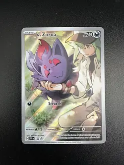 Pokemon TCG - N's Zorua 189 Journey Together Black Star Promo Holo, EN, NM+ - Image 1