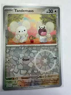 Tandemaus 159/198 Common Scarlet & Violet Pokemon Reverse Holo Near Mint - Image 1