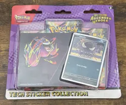 Pokemon Ascended Heroes Tech Sticker Collection - Gastly - With 3 Booster Packs - Image 1