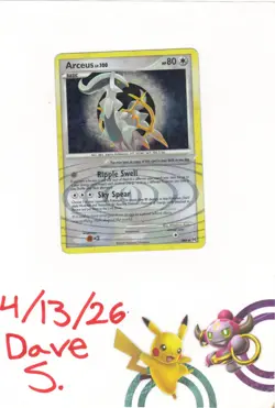 Colorless Normal Arceus AR5 Arceus Set Holo 2009 Pokemon TCG Single MP - Image 1