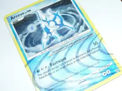 Pokemon TCG Single Water Arceus Platinum Holo Rare AR4/9 Moderately Played 2009 - Image 3