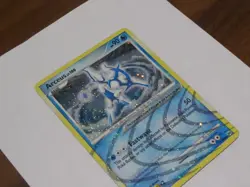 Pokemon TCG Single Water Arceus Platinum Holo Rare AR4/9 Moderately Played 2009 - Image 4