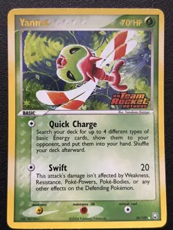 Yanma 28/109 Team Rocket Returns Stamped Reverse Holo Pokemon GOOD CONDITION - Image 1