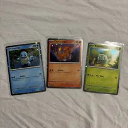 Pokemon Squirtle Charmander Bulbasaur Cosmos Holo Black Star Promo Set - NM - Image 1