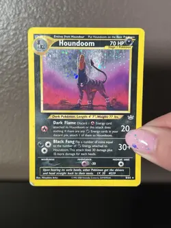 Pokemon Houndoom 8/64 Neo Revelation Holo Rare - DAMAGED - READ - WotC 2001 Vtg - Image 3