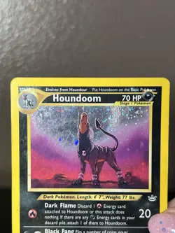Pokemon Houndoom 8/64 Neo Revelation Holo Rare - DAMAGED - READ - WotC 2001 Vtg - Image 4