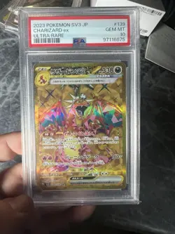 2023 POKEMON JPN SV3-RULER OF THE BLACK FLAME ULTRA RARE CHARIZARD EX PSA 10 - Image 1