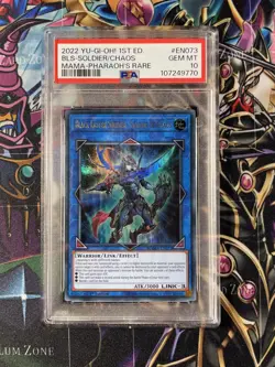2022 YU-GI-OH! MAGNIFICENT MAVENS BLACK LUSTER SOLDIER-SOLDIER OF CHAOS PSA 10 - Image 1
