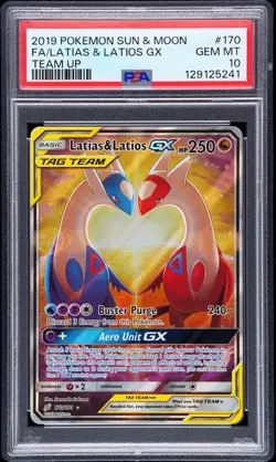 PSA 10 LATIAS & LATIOS GX 170/181 | Team Up Tag Team Alt Art Graded Pokemon Card - Image 1