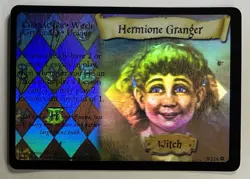 2001 HARRY POTTER TCG BASE SET HOLO FOIL RARE CARD #9/116 HERMIONE GRANGER LP - Image 1