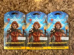 Magic The Gathering 14 Card Play Booster AETHERDRIFT LOT (3) Packs - Image 1