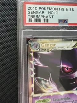 Gengar Prime 94/102 Pokemon Card Holo Ultra Rare Triumphant HGSS Nintendo PSA 9 - Image 3