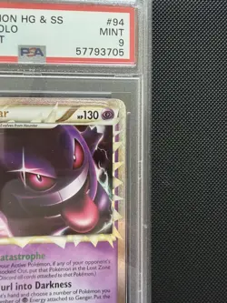 Gengar Prime 94/102 Pokemon Card Holo Ultra Rare Triumphant HGSS Nintendo PSA 9 - Image 4