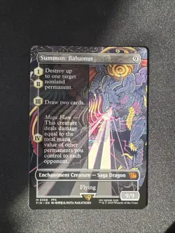Summon: Bahamut - Borderless - Final Fantasy - NM-Mint - MTG- Non Foil - Image 1