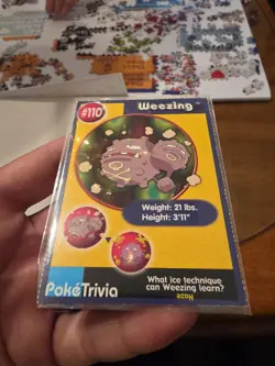 Pokemon Poke Trivia Weezing #110 Burger King Card LP - Image 2