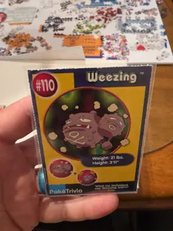Pokemon Poke Trivia Weezing #110 Burger King Card LP - Image 3