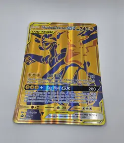 Pokemon Pikachu & Zekrom GX Promo Gold Card Jumbo SM248 - Image 3