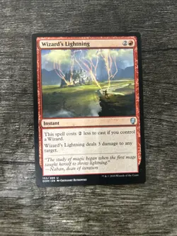 MTG 1x Wizard's Lightning x1 LP Dominaria - Image 1