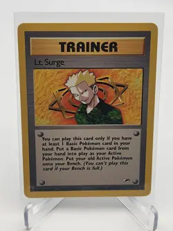 2000 Pokemon Gym Heroes Lt. Surge Trainer 101/132 Rare LP TCG Nintendo - Image 1