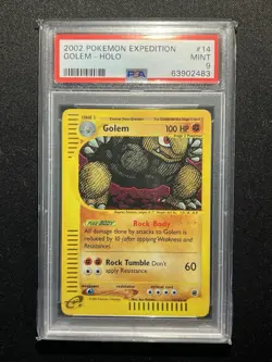 2002 POKEMON EXPEDITION #14 GOLEM-HOLO PSA 9 - Image 1