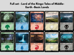 MTG - 10 Basic Lands- Full Set - Lord of the Rings - 1 of each - Image 1