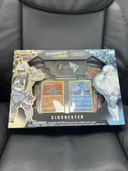 Pokemon TCG Champion's Path Circhester Pin Box 5 Booster Packs.. - Image 1